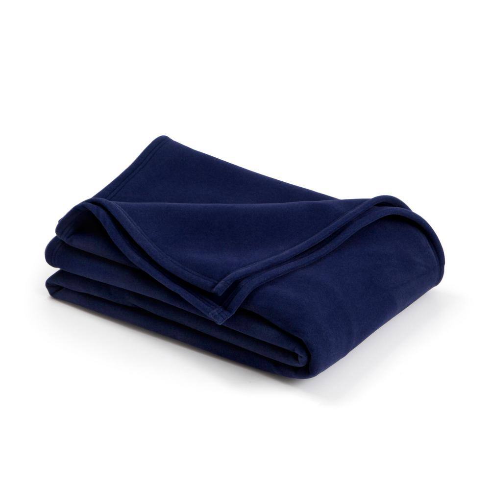 Reviews For Vellux Original Navy Nylon Twin Blanket 027399017730 The Home Depot