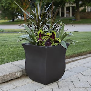 Valencia 16 in. Square Espresso Polyethylene Planter