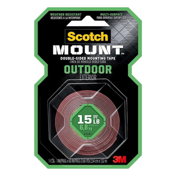 3M Scotch 1 in. x 1.66 yds. Permanent Double Sided Outdoor Mounting Tape