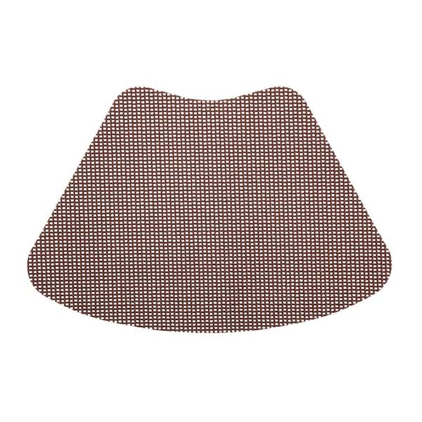 Kraftware Fishnet 19 in. x 13 in. Chocolate PVC Covered Jute Wedge Placemat (Set of 6)