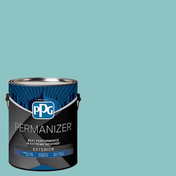 PERMANIZER 1 gal. PPG1147-4 Aqua Fiesta Flat Exterior Paint