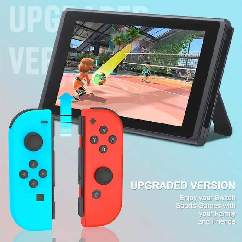 2-Left and Right Wireless Controller Replacement For Nintendo Switch, Support Wake-up Function with Wrist Strap