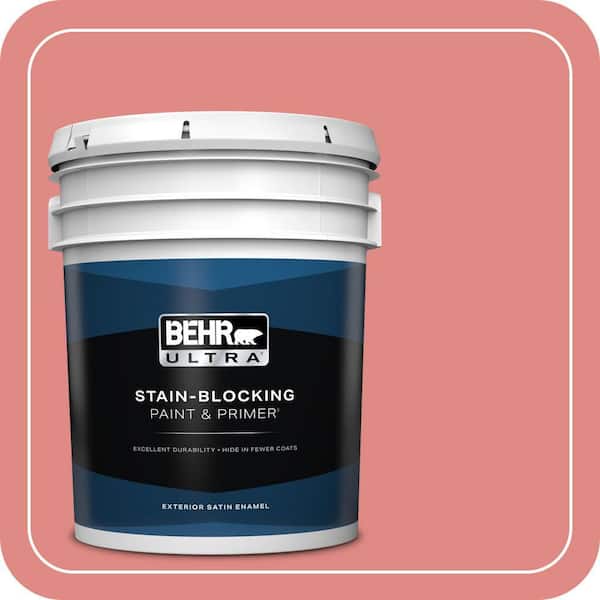BEHR ULTRA 5 gal. Home Decorators Collection #HDC-SP16-12 Begonia Satin Enamel Exterior Paint & Primer