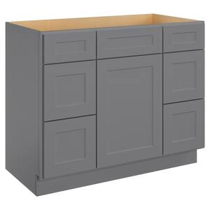 42 in. Sink & Drawer Bathroom Vanity Base Cabinet in Unfinished Poplar |  Shaker Style