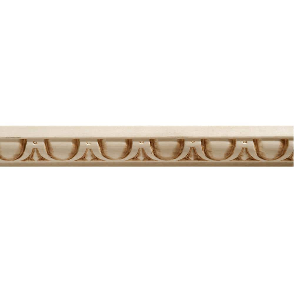 1-in x 8-ft Unfinished White Hardwood Crown Moulding