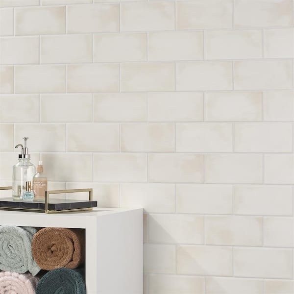 Ivy Hill Tile Kingston White 3 in. x 8 in. Glazed Ceramic Wall Tile (5.38  sq. ft./case) EXT3RD105189 - The Home Depot