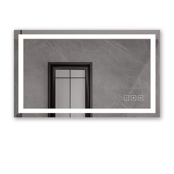 KINWELL 40 in. W x 24 in. H Rectangular Frameless Wall Mount LED Light Bathroom Vanity Mirror
