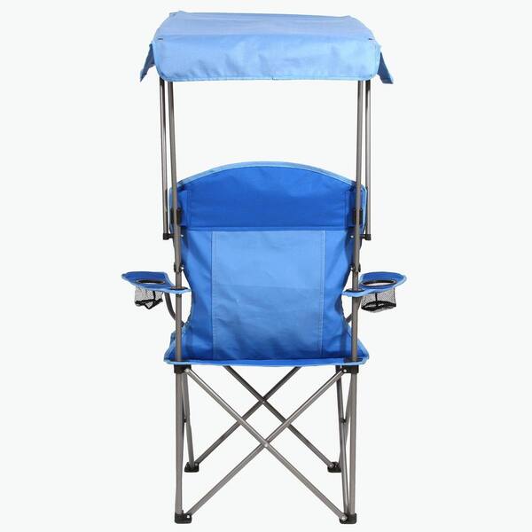 folding chair with canopy and side table