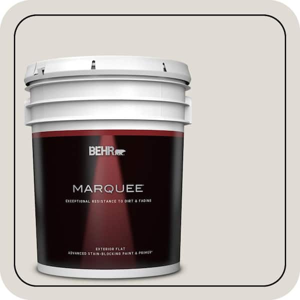 BEHR MARQUEE 5 gal. #T13-2 Empire Porcelain Flat Exterior Paint & Primer