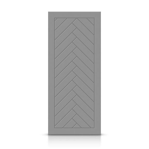 CALHOME 36 in. x 80 in. Hollow Core Light Gray Painted Composite MDF Interior Door Slab