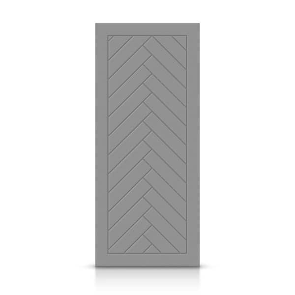 CALHOME 42 in. x 80 in. Hollow Core Light Gray Painted Composite MDF Interior Door Slab