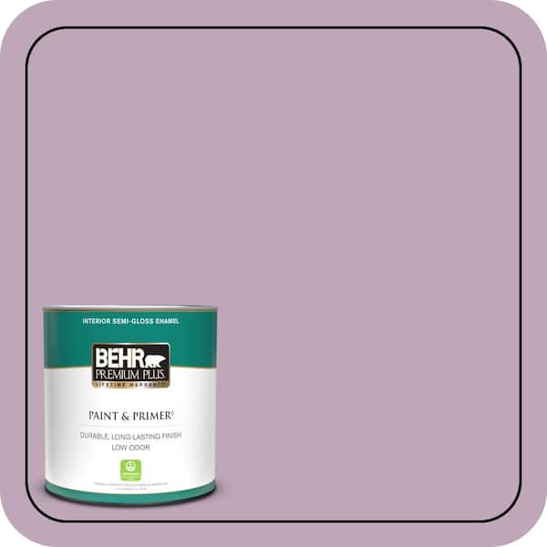 BEHR PREMIUM PLUS 1 qt. #680F-4 Soft Heather Semi-Gloss Enamel Low Odor Interior Paint & Primer