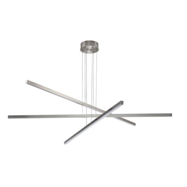 42W 3-Arm Chrome LED Chandelier for Dining Room Living Room Office