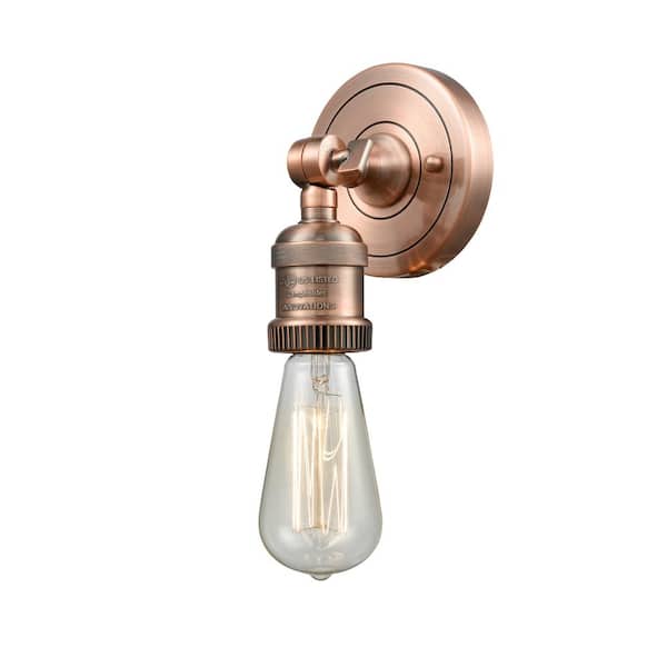 Innovations Bare Bulb 1-Light Antique Copper Wall Sconce