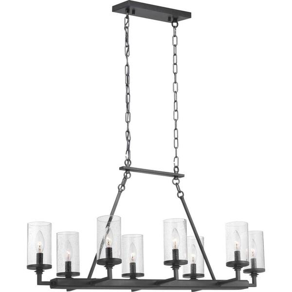 Progress Lighting Gresham 8-Light Black Transitional Chandelier