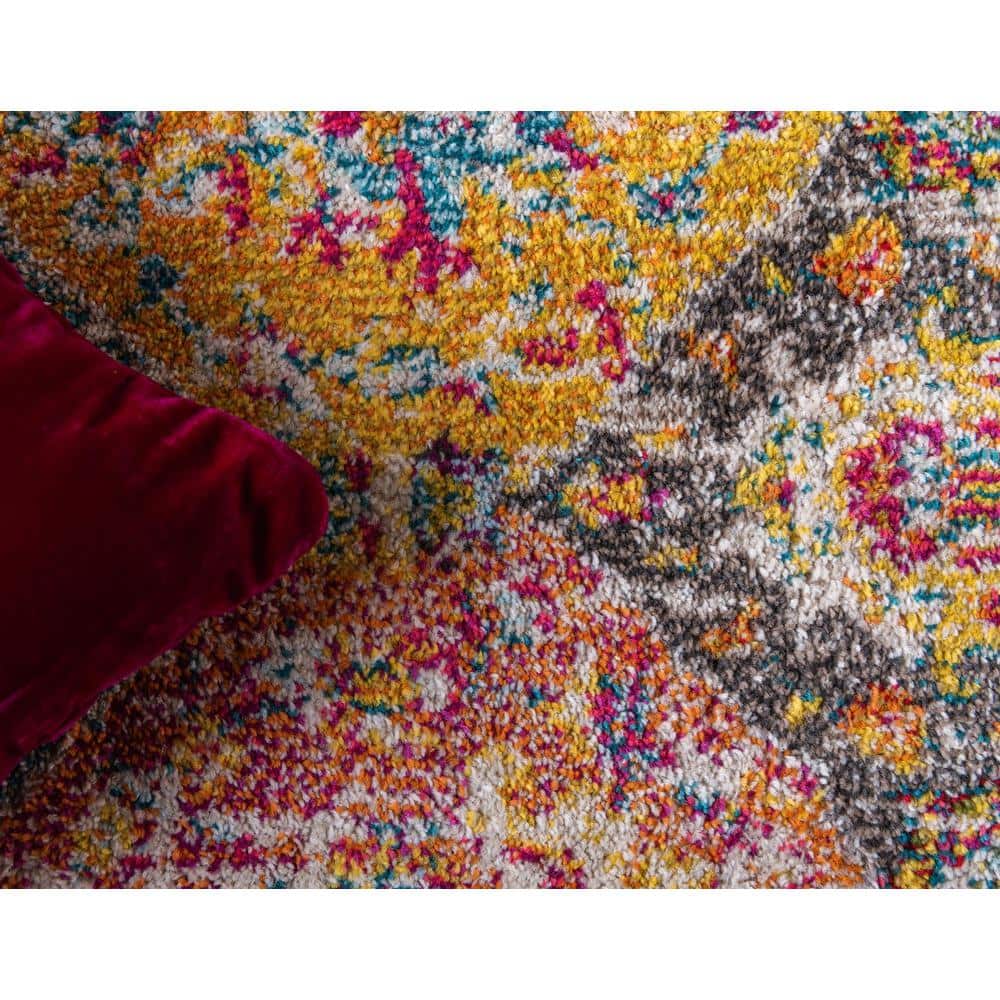 Madeline Multi-Color Rectangular Synthetic Indoor Rug