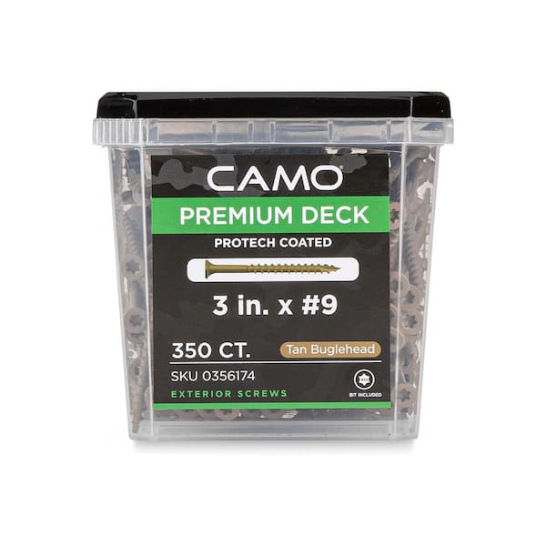 CAMO 3 in. #9 Tan Star Drive Exterior Bugle Head Wood Deck Screws (350-Count)