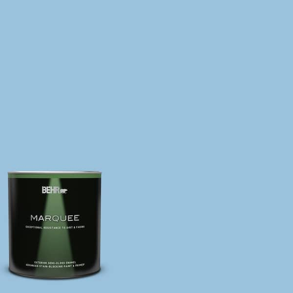 BEHR MARQUEE 1 qt. #M520-3 Charismatic Sky Semi-Gloss Enamel Exterior Paint & Primer