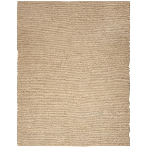 8 ft. x 10 ft. Natural Jute Flatweave Handmade Area Rug