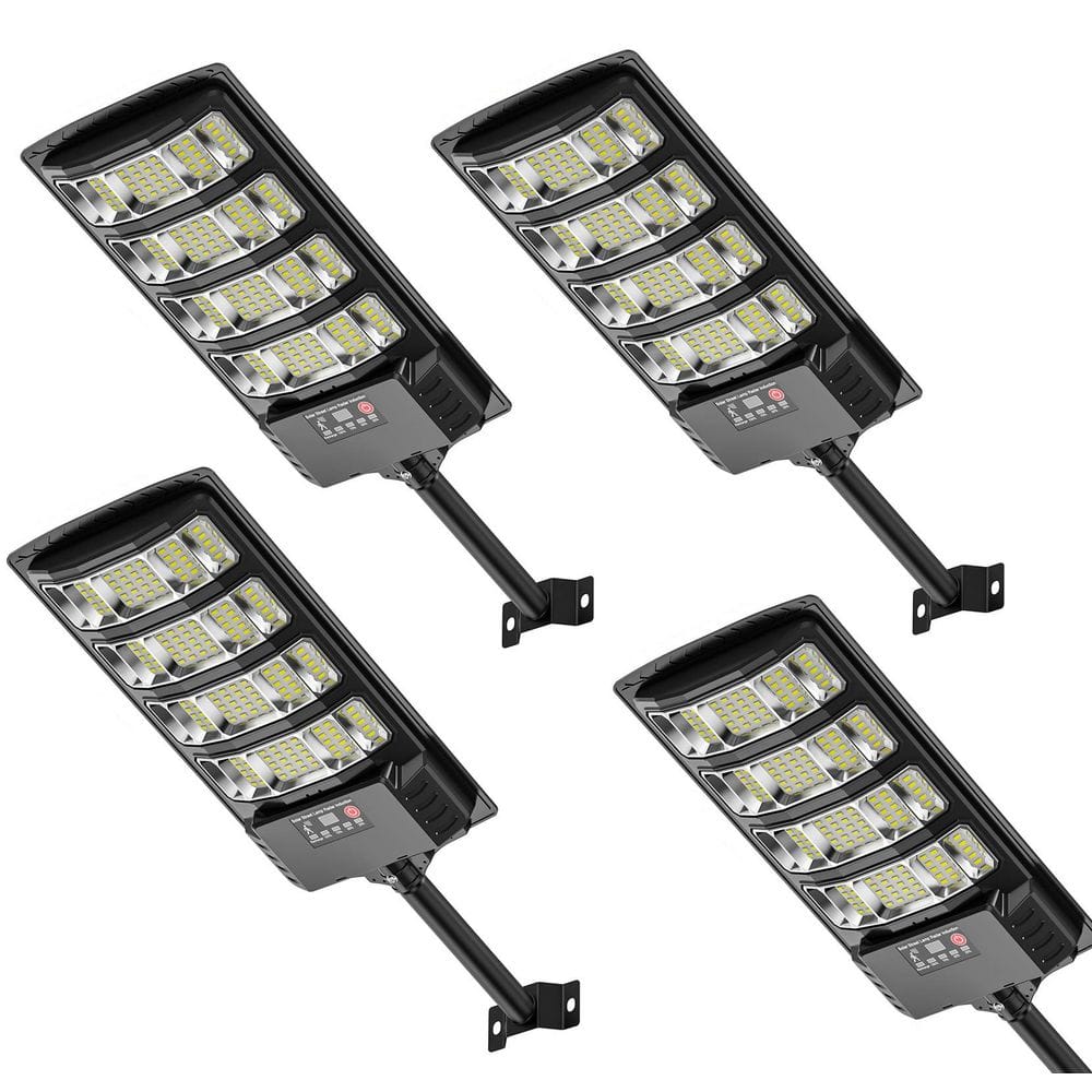 6500K 35000 Lumen LED Flood Light 5730 LED Solar Powered Outdoor Street Light Motion Sensor Remote Control 4 Pack price history on PriceWatchPro