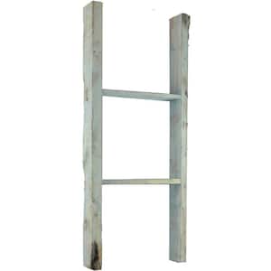 15 in. x 36 in. x 3 1/2 in. Barnwood Decor Collection Driftwood Blue Vintage Farmhouse 2-Rung Ladder
