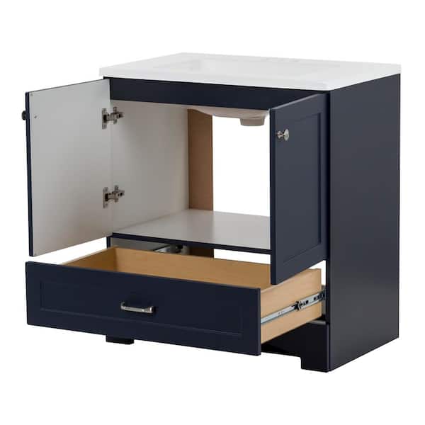 Glacier Bay Lancaster 31 in. W Vanity in Deep Blue and 21 in. Deep