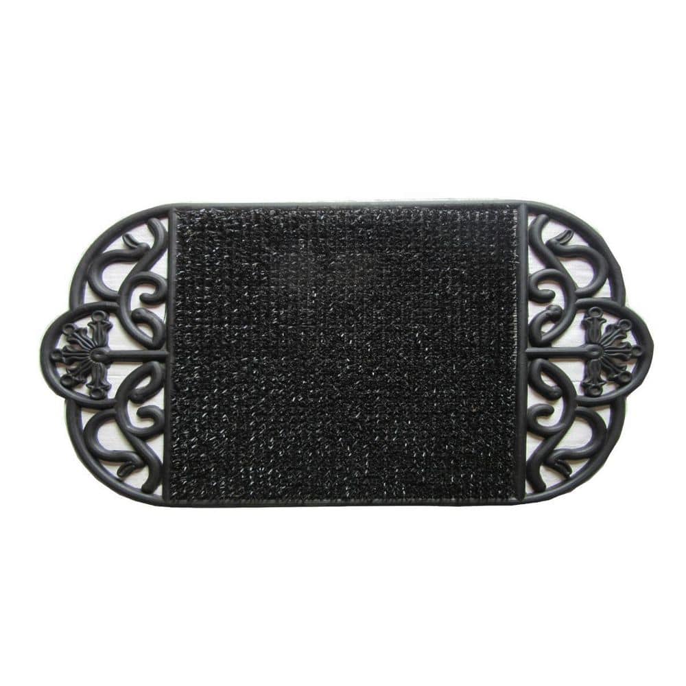29 in. x 17.5 in. Black Rubber Outdoor Door Mat price history on PriceWatchPro