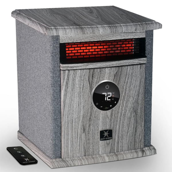 Heat Storm 1500-Watt Logan Deluxe Portable Electric Infrared Space Heater in Grey