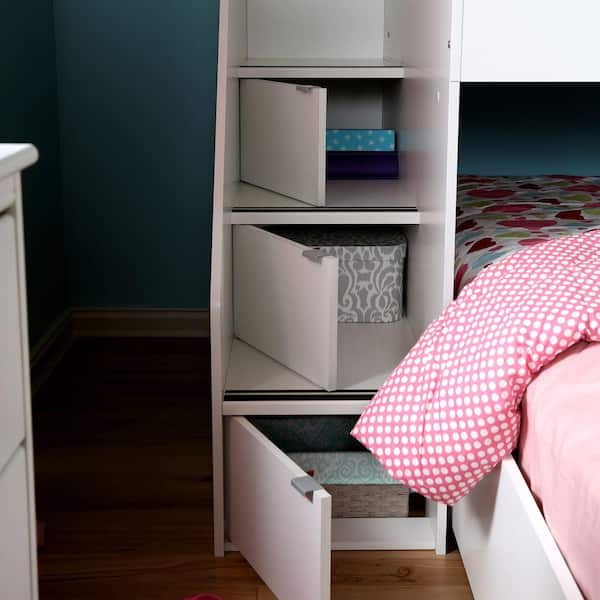 South Shore Mobby Pure White Twin-Size Loft Bed