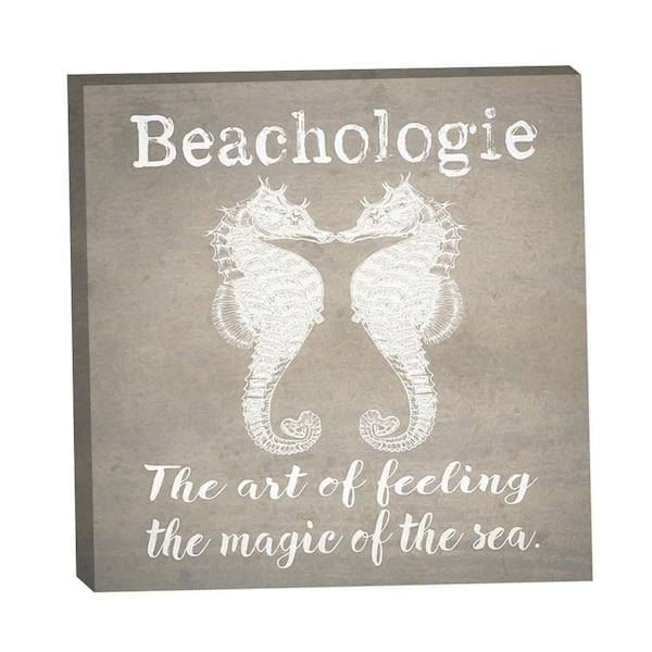 VENICE BEACH Collections Beachologie Magic of the Sea Painted by Grotto Studios 1-Piece Unframed Graphic Print Typography 16 in. x 16 in.
