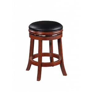 24 in. Cherry Backless Wood Barstool