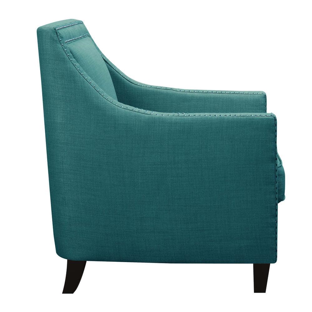 Heirloom Teal Transitional Wood Accent Chair