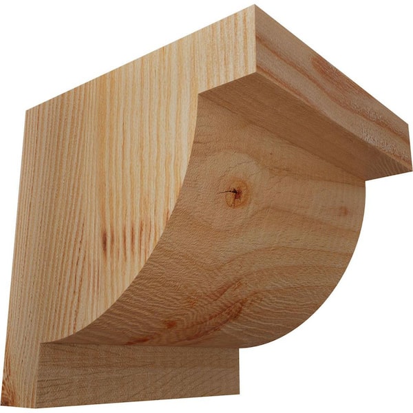 Ekena Millwork 5-1/2 in. x 6 in. x 6 in. Douglas Fir Alpine Smooth Corbel