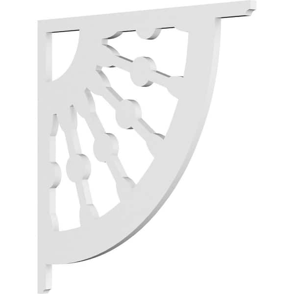 Ekena Millwork 5/8 in. W x 7 in. H x 4 1/2 in. D PVC Wagon Wheel Bracket