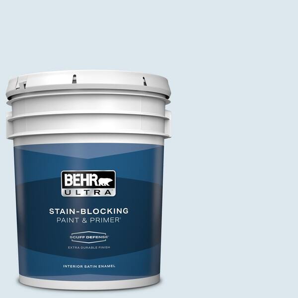 BEHR ULTRA 5 gal. #570A-2 Geyser Extra Durable Satin Enamel Interior Paint & Primer