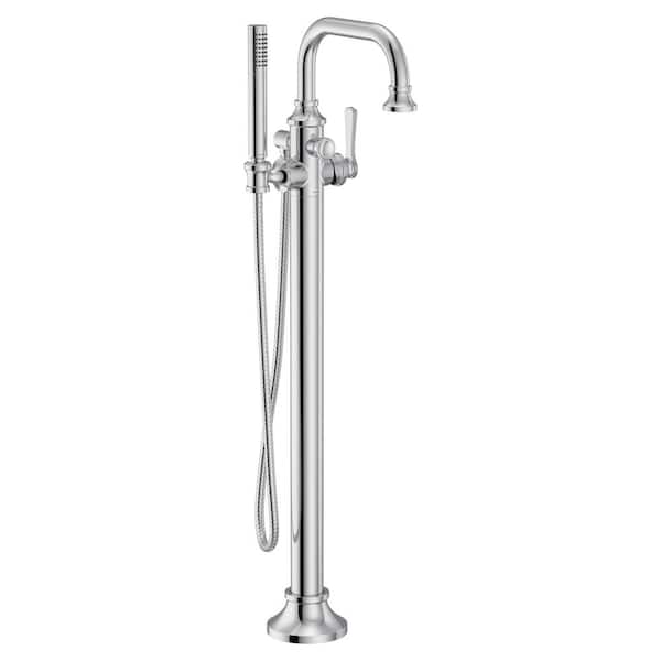 Colinet 1-Handle Freestanding Claw Foot Tub Faucet with Hand Shower in Chrome