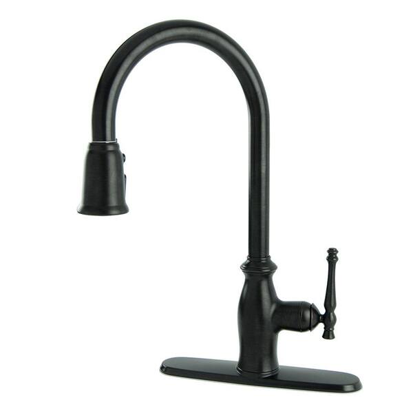 Fontaine Giordana Single-Handle Pull-Down Sprayer Kitchen Faucet in Oil Rubbed Bronze