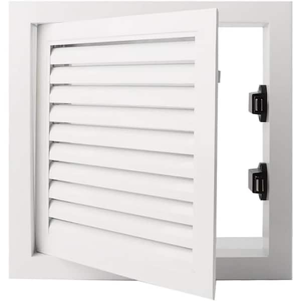 11.65 x 11.65 in. Square White Aluminum Alloy Access Panel for Drywall with Push-Button Switch and Ventilation