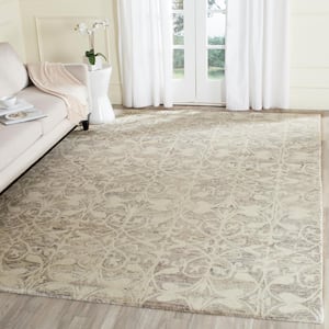Chatham Light Gray/Ivory 6 ft. x 9 ft. Floral Area Rug