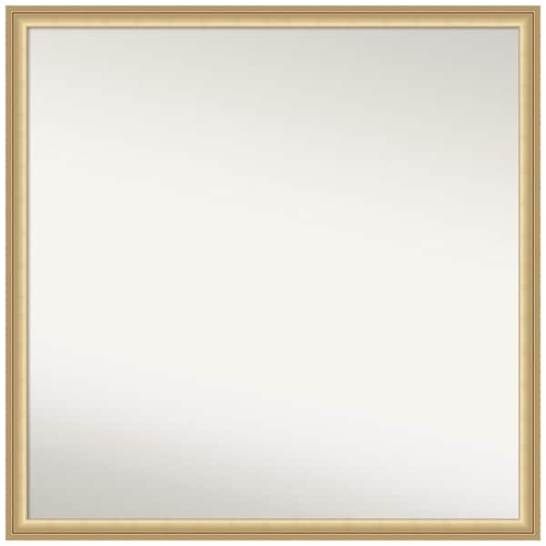 Amanti Art Florence Gold 27.75 in. x 27.75 in. Non-Beveled Casual Square Framed Wall Mirror in Gold
