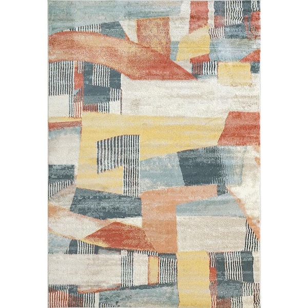 Dynamic Rugs Venus Multi 5 ft. x 7 ft. Modern Color Block Area Rug