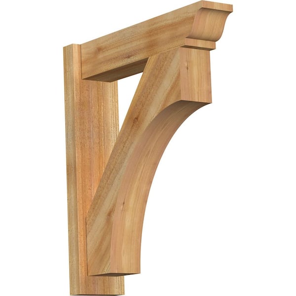 Ekena Millwork 6 in. x 28 in. x 24 in. Western Red Cedar Westlake Traditional Rough Sawn Outlooker