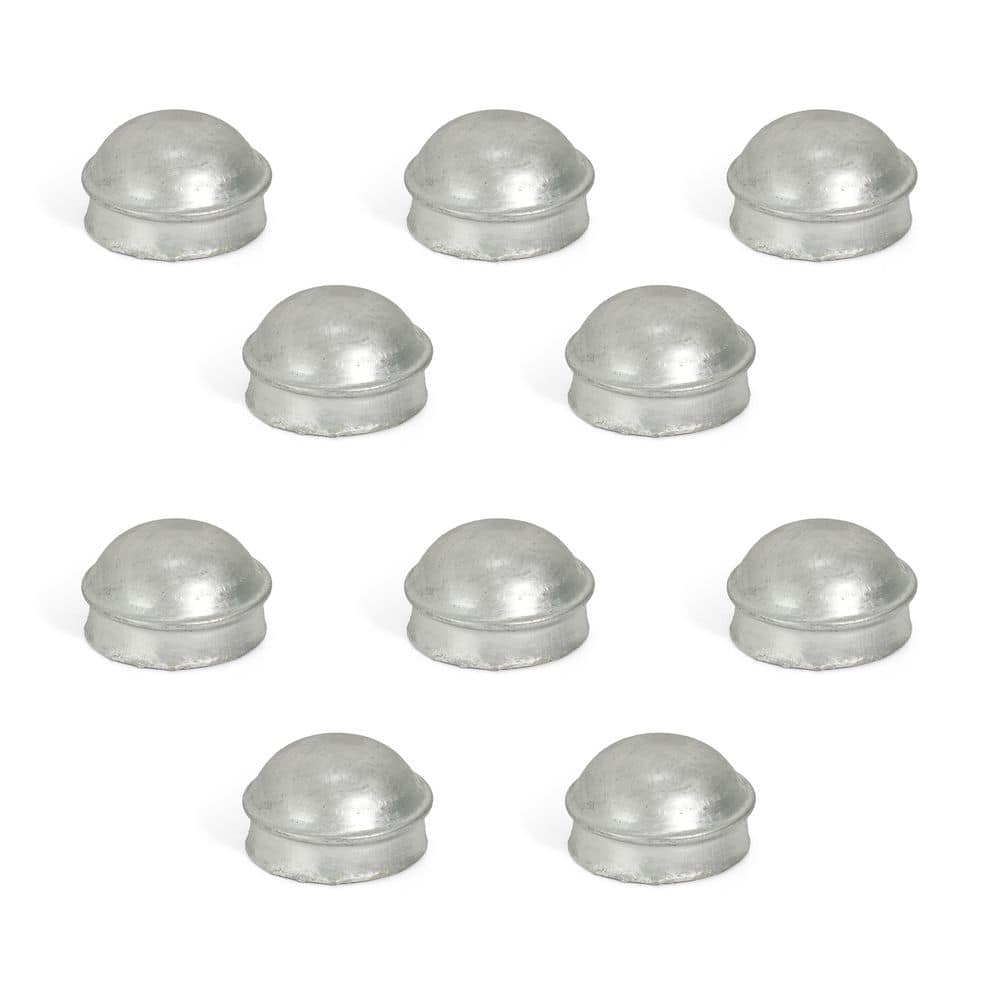 2-3/8 in. Chain Link Fence Silver Galvanized Steel Terminal Post Cap (Pack of 10) price history on PriceWatchPro