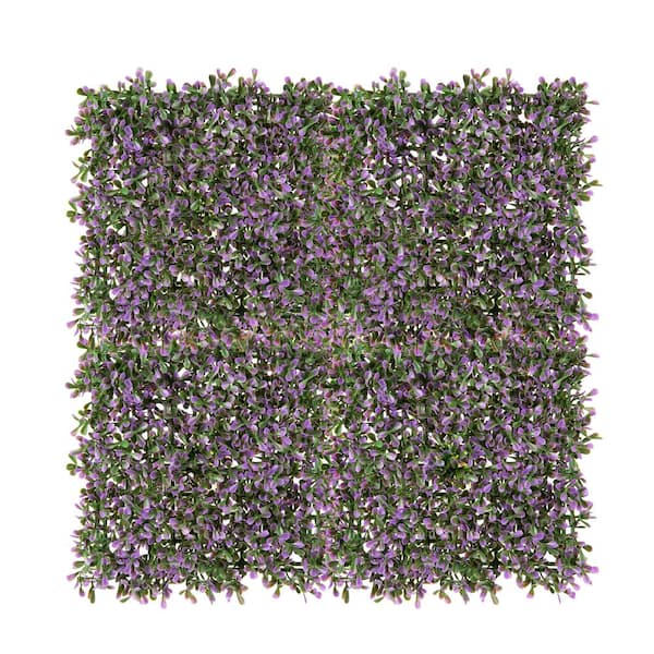 19 in. Green Artificial Lavender 20 in. x 20 in. Foliage Panel 12-Pieces