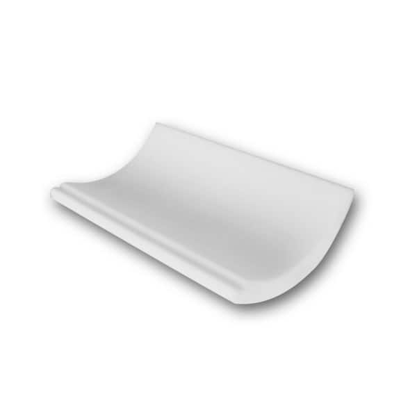 1-3/4 in. D x 1-3/4 in. W x 4 in. L Primed White Plain Polystyrene Crown Moulding Sample