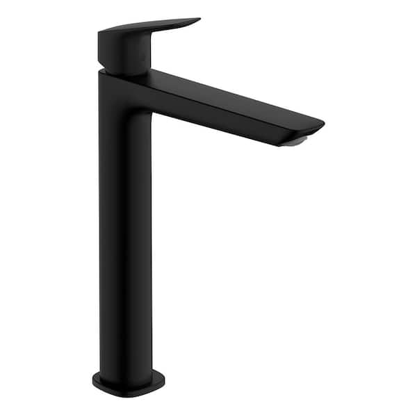 Hansgrohe Logis Fine Single Handle Single Hole Bathroom Faucet in Matte Black