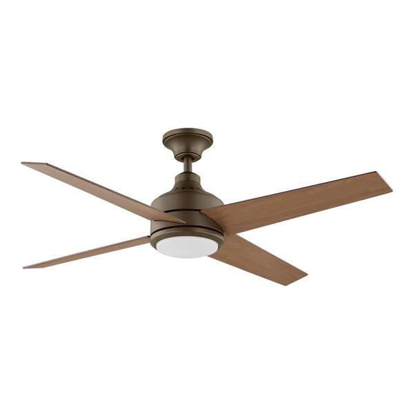 Mercer 52 in. Integrated LED Indoor Oil-Rubbed Bronze Ceiling Fan with Light Kit and Remote Control
