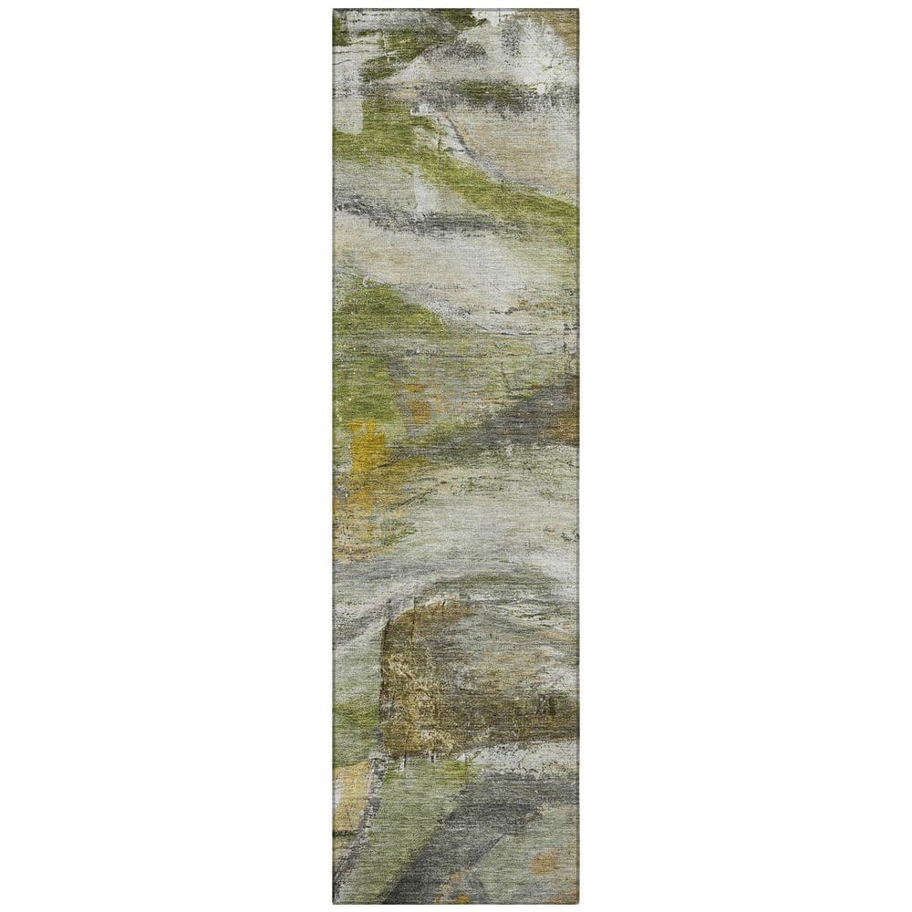 Chantille Machine Washable Indoor/Outdoor Abstract ACN2039 Olive 2 ft. 3 in. x 7 ft. 6 in. Runner Rug price history on PriceWatchPro