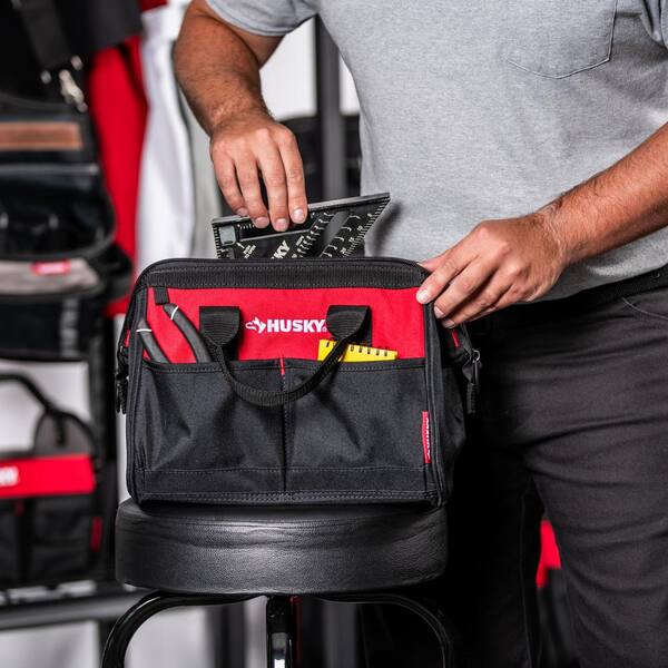 Husky 12 in. 4-Pocket Zippered Tool Bag (10-Pack) HD60012-TH10PK