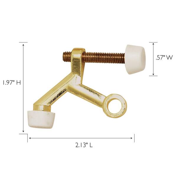 Design House 2-1/10 in. x 1-3/4 in. Polished Brass Standard Hinge